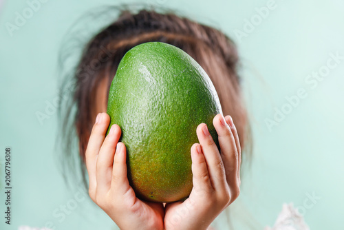 Photography Fresh Green Mango from Sichuan in Hands