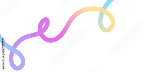 Abstract Wave Line Ribbon Design with Flowing Curves, Vibrant Gradient Colors and Dynamic Modern Vector Background for Creative Design Projects.