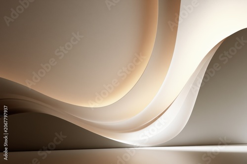 Elegant Flowing Layer Background in Warm Beige