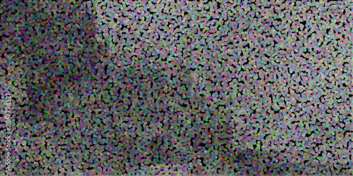 Quadro su tela Abstract Background of Numerous Small, Multicolored Dots on a Dark Textured Surf