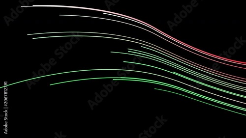 Abstract light lines creating dynamic wavy pattern