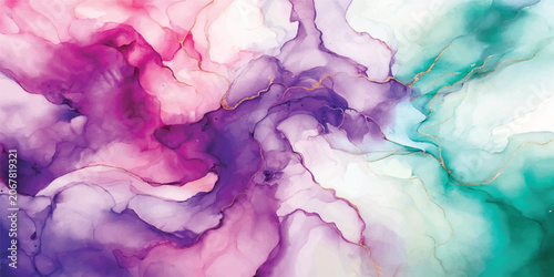 Foto Abstract colorful watercolor background with water drops texture design and soft
