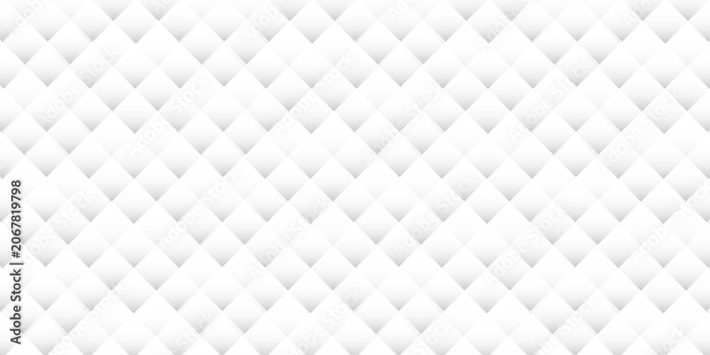 Fototapeta premium Abstract 3d modern square background. White and grey geometric pattern texture. vector art illustration,eps.10