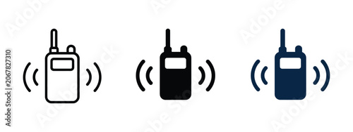 Obraz na płótnie Talkie Icon Portable Radio Communication Symbol for Emergency Alert Safety and W