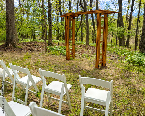 Quiet Wedding Ceremony Venue Among Spring Trees