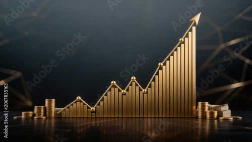 Golden investment growth graph finance
