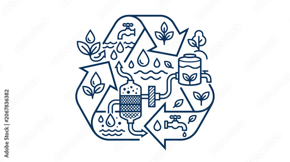 Obraz premium Eco Friendly Recycling Symbol