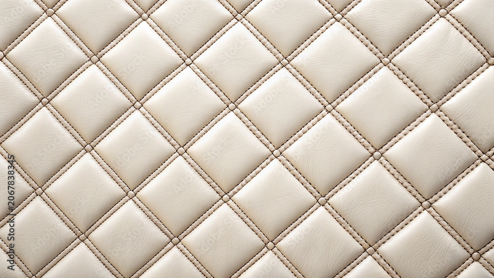 Obraz premium Luxury quilted leather texture with button tufted diamond pattern