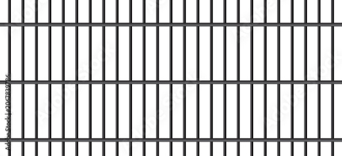 Slika na platnu Iron prison bars PNG isolated on transparent background with metal jail cage sec