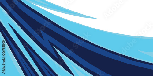 Abstract blue racing stripes modern background for vehicle wrap decal