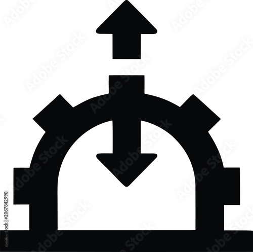 crypto agility icon Black silhouette vector illustration on transparent background