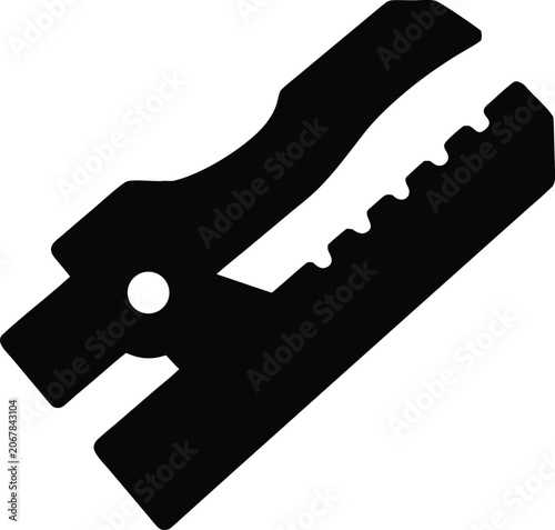 crisper editing icon Black silhouette vector illustration on transparent background