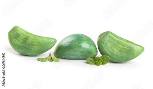 Bild auf Leinwand Fresh Laba Garlic Cloves Shandong Jinxiang Emerald Green Handmade Chinese Cuisin