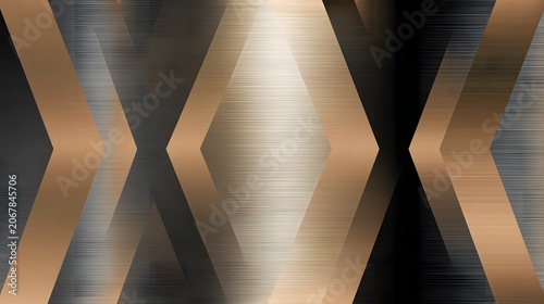 Textured metal geometric arrows