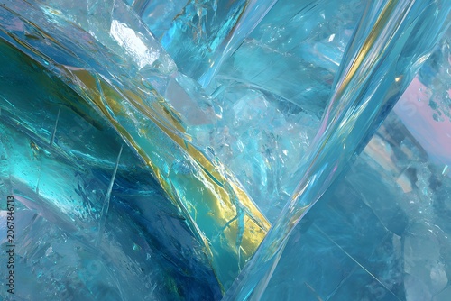 Illuminated crystalline ice structure