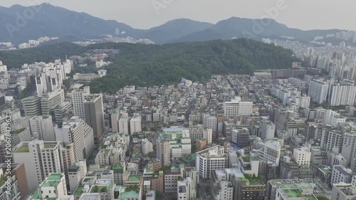Aerial View of Residential Area with Apartment and Villa Complex near Seoul National University Station
