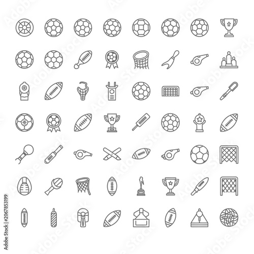Collection of diverse icons representing various objects and symbols.