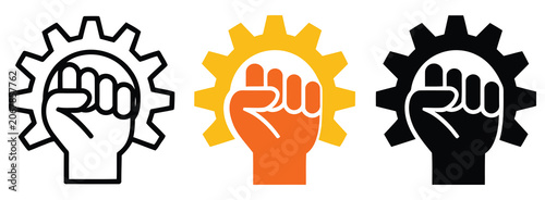 Photos Will Power Icon Industrial Strength Labor and Revolutionary Spirit Symbol Repres
