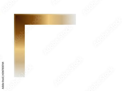 Golden metallic corner border frame element