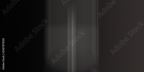 Symmetric vertical light streaks on dark background with fine texture and subtle grain creating architectural 느낌 aesthetic.