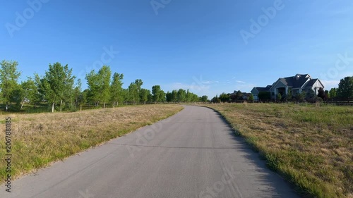 Immersive POV from recumbent trike ride on a bike trail - Poudre River Trail in Timnath, Colorado