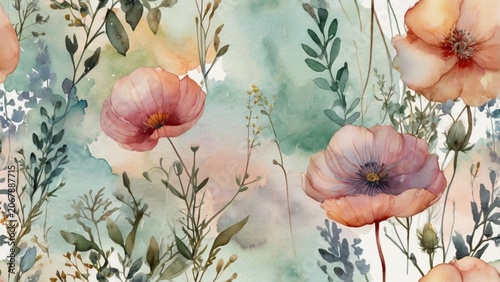 Ultra-detailed watercolor textures, transparent pigment layers, ai