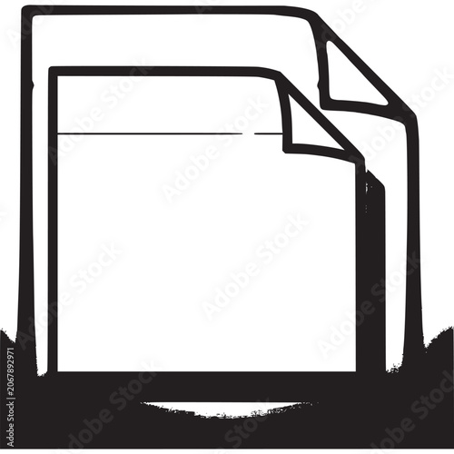 Black and white paper document.