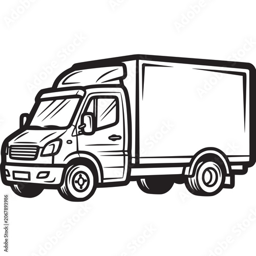 Delivery truck vehicle transport.