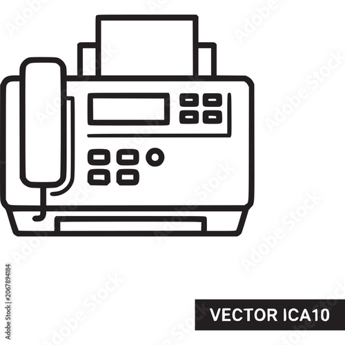 Office Telephone with Paper Tray.