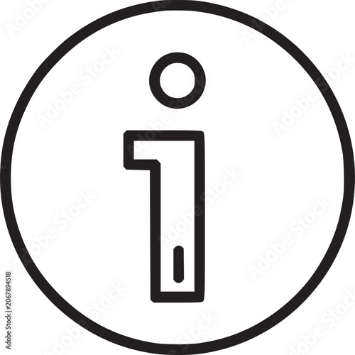 Information icon in a circle.