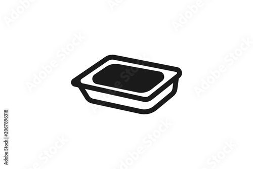 ご飯パックの線画アイコン