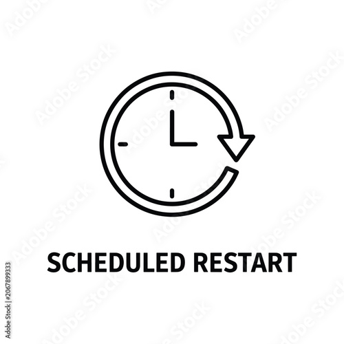 Scheduled Restart Icon for System Maintenance Reboot
