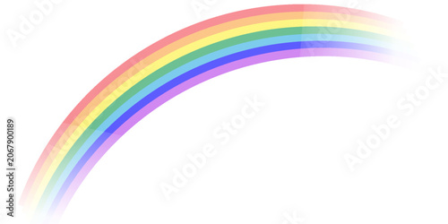 Fotografía colorful rainbows that fall when it rains