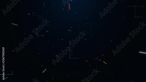 Abstract digital background with floating particles and connecting lines