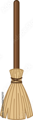 Cartoon broomstick illustration