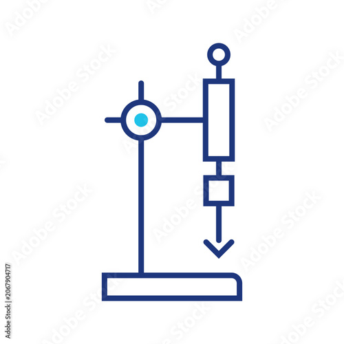 Foto Friction force icon. Science and mechanics line symbol. Color.