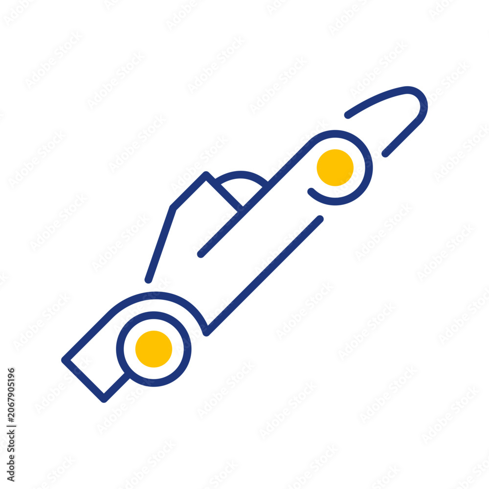 Obraz premium Race car icon. Sports and motorsport line symbol. Color.