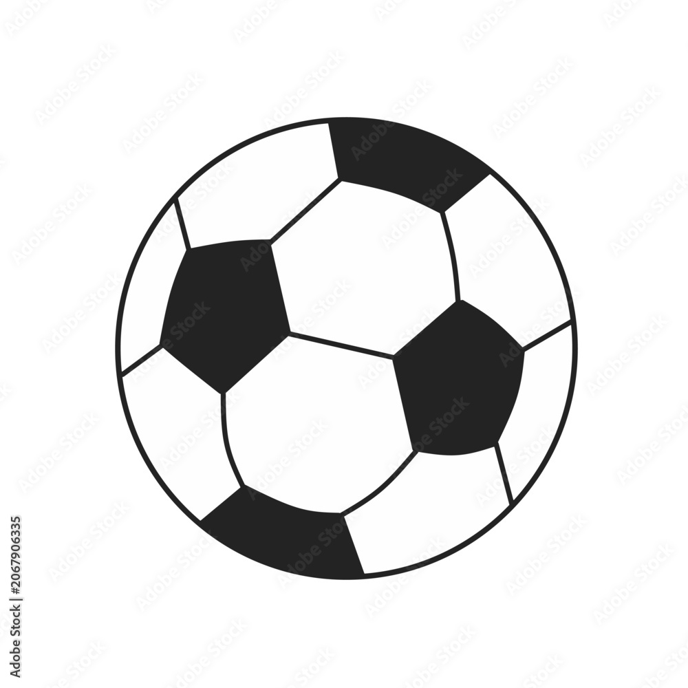 Naklejka premium Soccer ball icon flat design