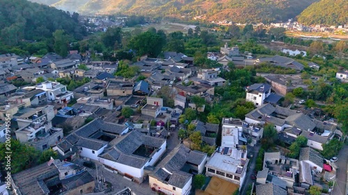 Aerial view of the Tangshan Residential Area in Jianshui, Yunnan Province