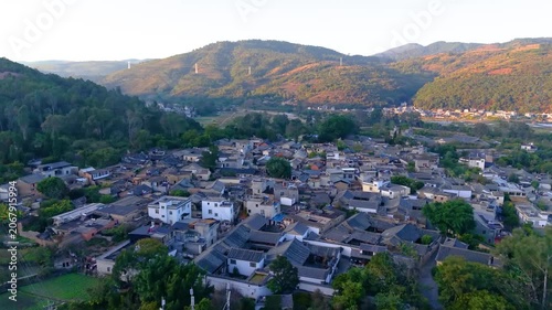 Aerial view of the Tangshan Residential Area in Jianshui, Yunnan Province