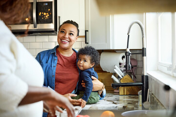 Family Cooking Fun With Toddler