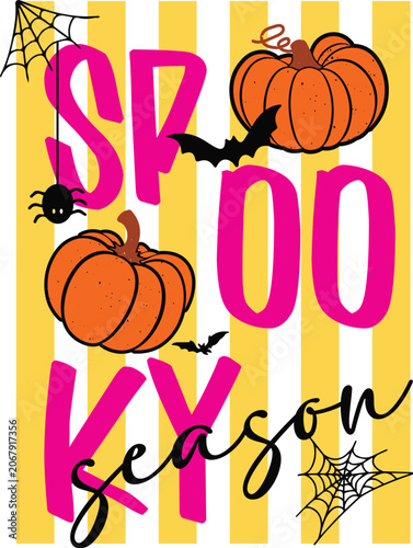 Preppy Spooky Season Png, Fall Season