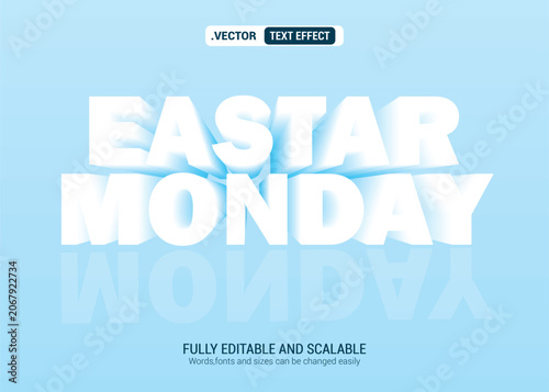 Easter Monday Typography Text Effect – Editable Holiday Lettering Design