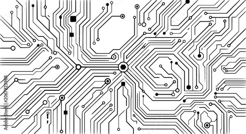 Fotografía circuit board, futuristic circuit, cyber pattern, digital geometry, tech schemat