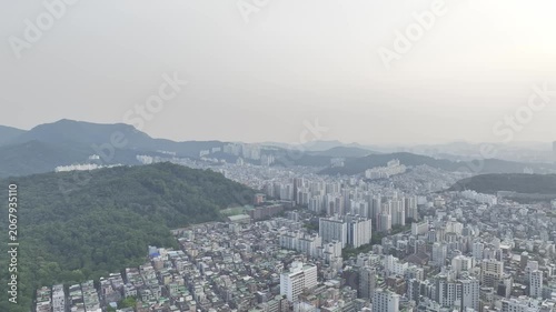 Aerial View of Residential Area with Apartment and Villa Complex near Seoul National University Station