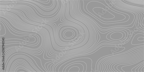 Foto Topographic map contour lines background vector, abstract grey geographic elevation map pattern grid texture template