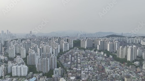 Aerial View of Residential Area with Apartment and Villa Complex near Seoul National University Station