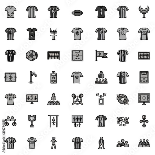 Collection of various sports icons and symbols.