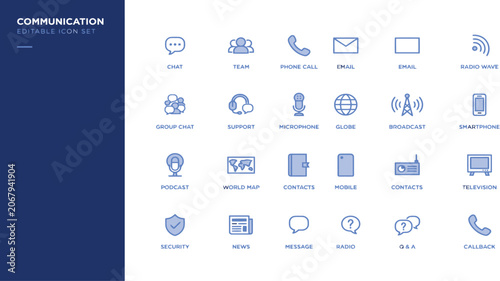 Modern Communication and Media Icon