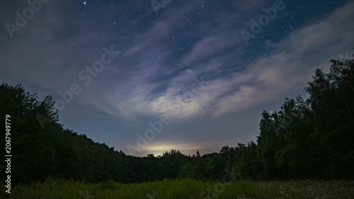 Night sky timelapse over Poland
